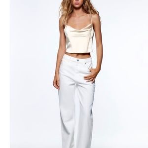 Gold Crop Top - Never worn before. Zara. Perfect condition.